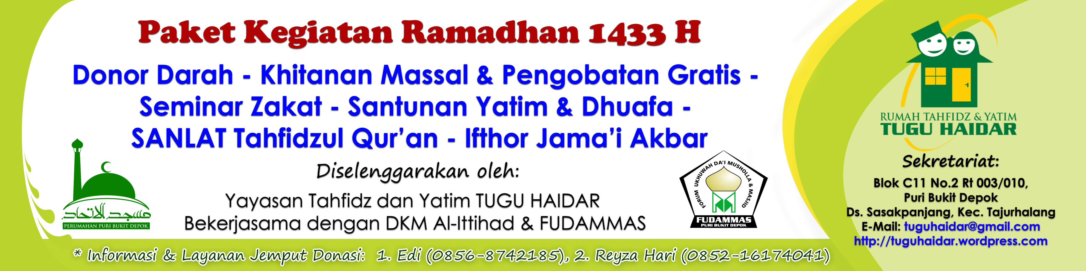 Paket Kegiatan Ramadhan 1433 H  Rumah Tahfidz & Yatim 